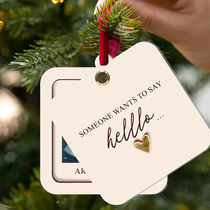 Pregnant Announcement - Personalized Pregnancy Flip Ornament