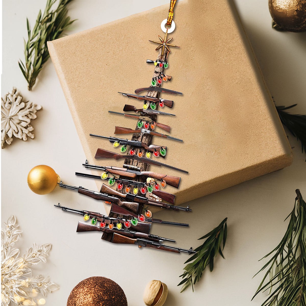 Hunting Christmas Tree Ornament, Gift for Hunters - 2024 New Release