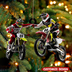 Personalized Motorcycle Christmas Ornament -  Gift For Motorbike Driver