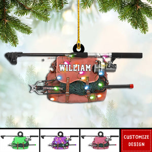 Personalized Fishing Bag Christmas Ornament, Gift For Fishing Lovers - 2024 New Release