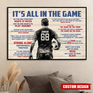 Personalized Soccer Man Poster - Gift For Soccer Lover