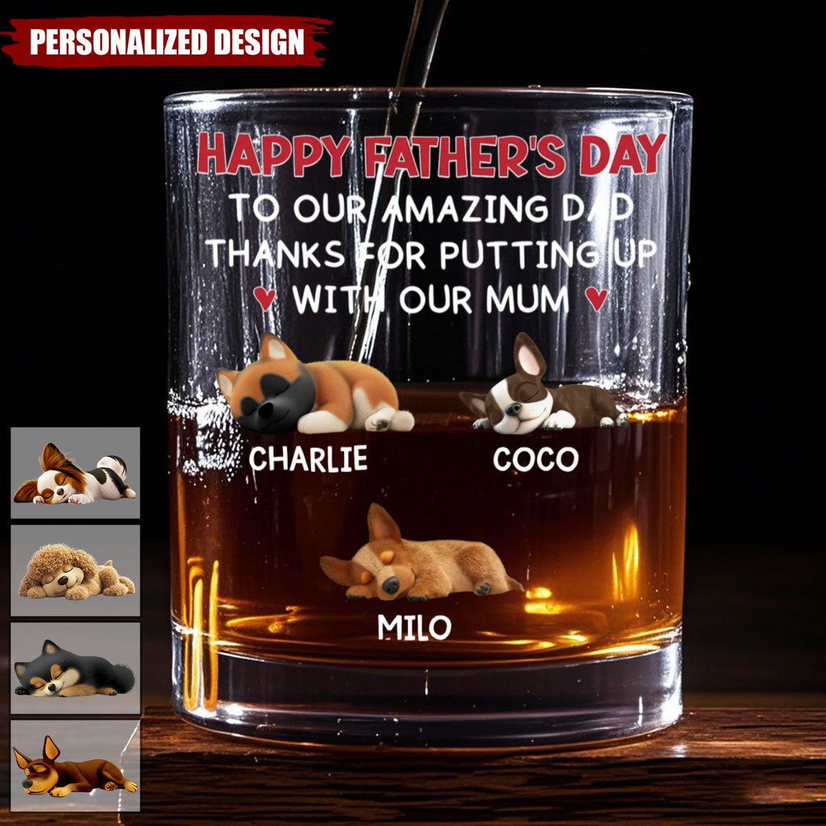 Putting Up With-Personalized Whiskey Glass