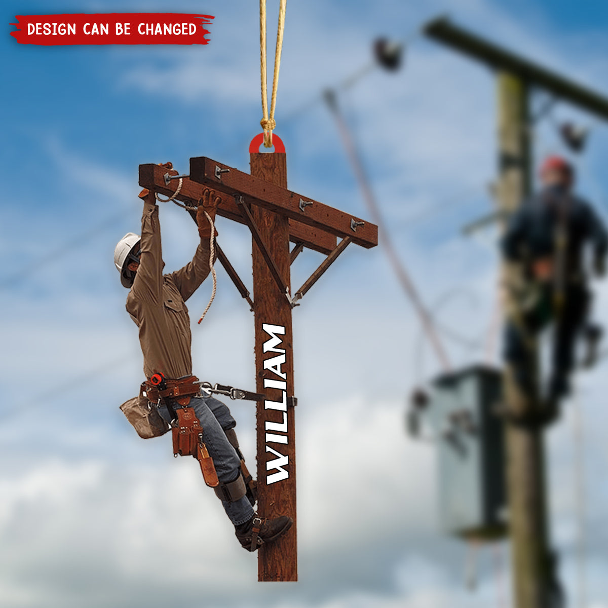 Personalized Lineman Ornament, Gift For Lineman-2024 New Release