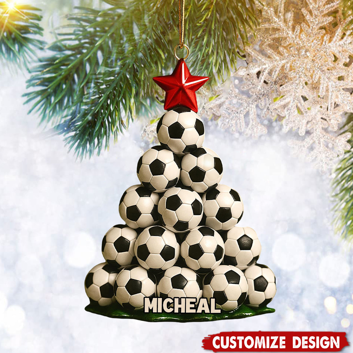 Personalized Soccer Christmas Ornament Great Gift Idea For Soccer Players Soccer Christmas Soccer