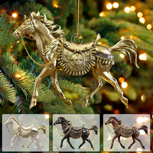 Vintage Running Horse Sculpture: Symbol of Power and Prosperity