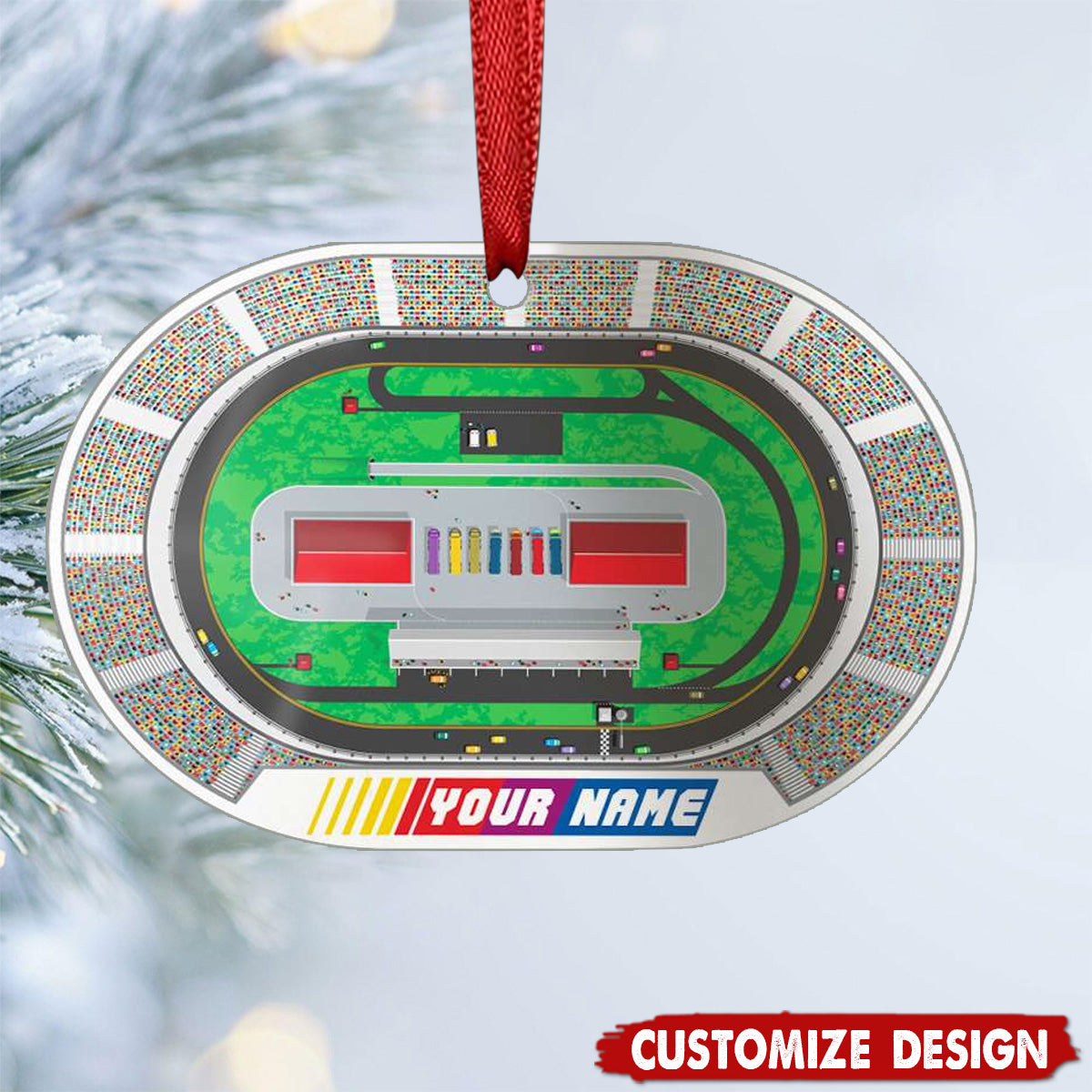 Personalized Stadium Christmas Ornament Gift For Racer-2024 New Release