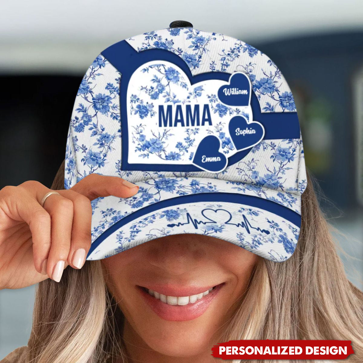 Grandma Floral Version - Personalized Classic Cap