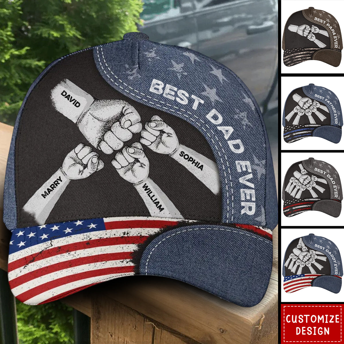 Best Papa Ever-Personalized Classic Cap