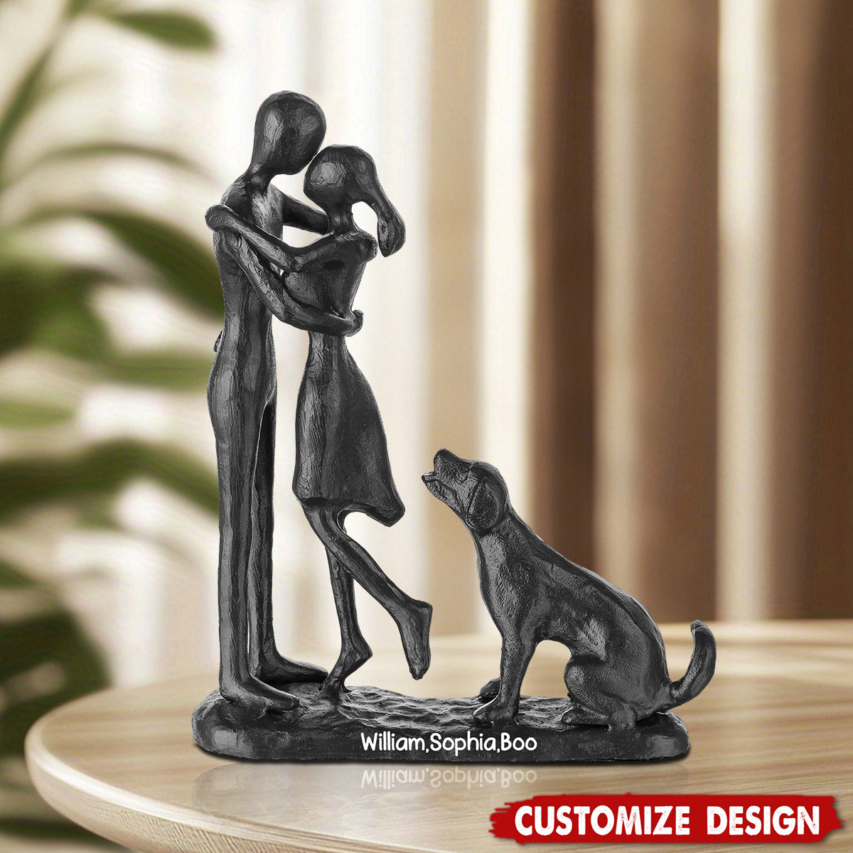 Personalized Couple Love With Dog Acrylic Plaque - Gift for Couple