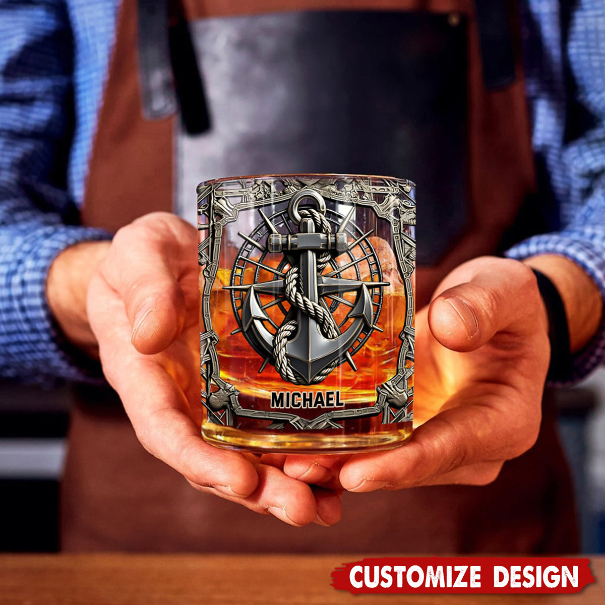 Proud Sailor - Personalized Boating Whiskey Glass