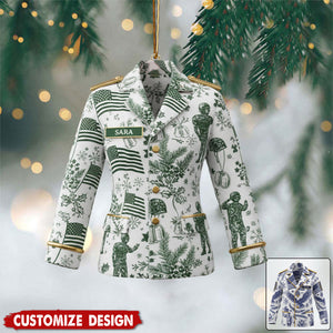 Personalized Military Uniform Ornament - Gift For Veterans