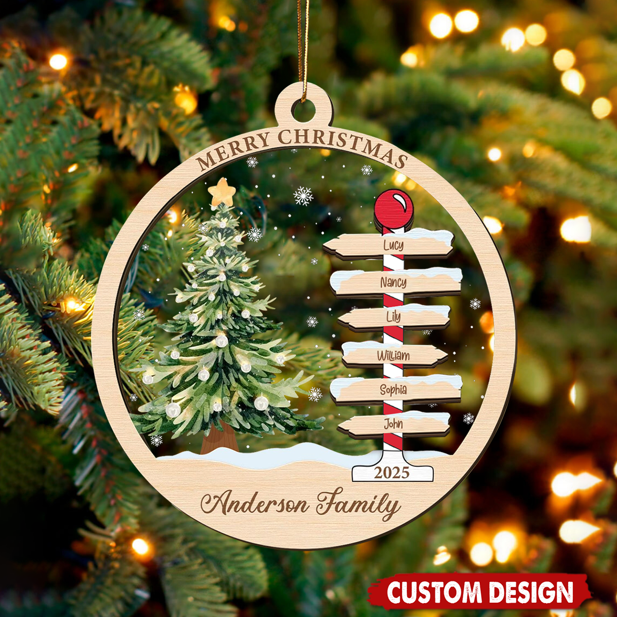 Personalized Family Tree Christmas Ornament - Gift For Your Family
