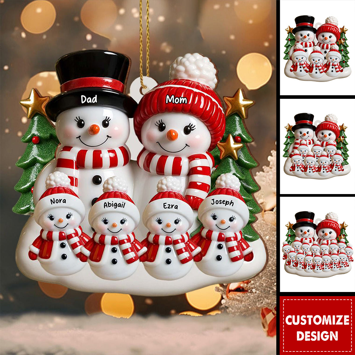 Create A Heartwarming Family Christmas, Personalized Wood Ornament, Gift For Family