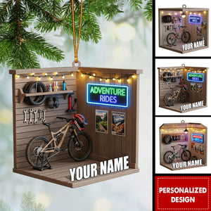 Personalized Mountain Bike Christmas Ornament Gift For Cyclists