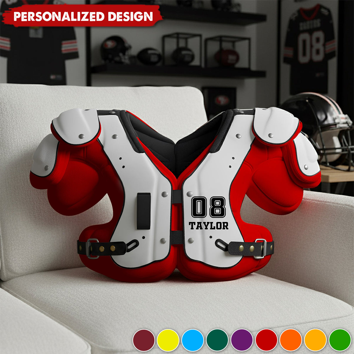 Personalized Shoulder Pad Armor Pillow-Gifts For Sport Lovers