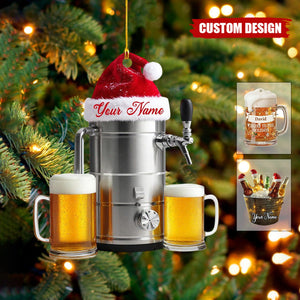 Personalized Beer Mug Bar Christmas Ornament - Unique Holiday  Gift for Beer Lover