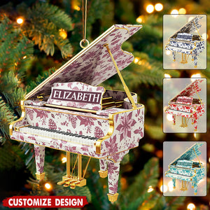 Personalized Piano Christmas Ornament - Gift For Piano Lovers, Musician And Piano Player
