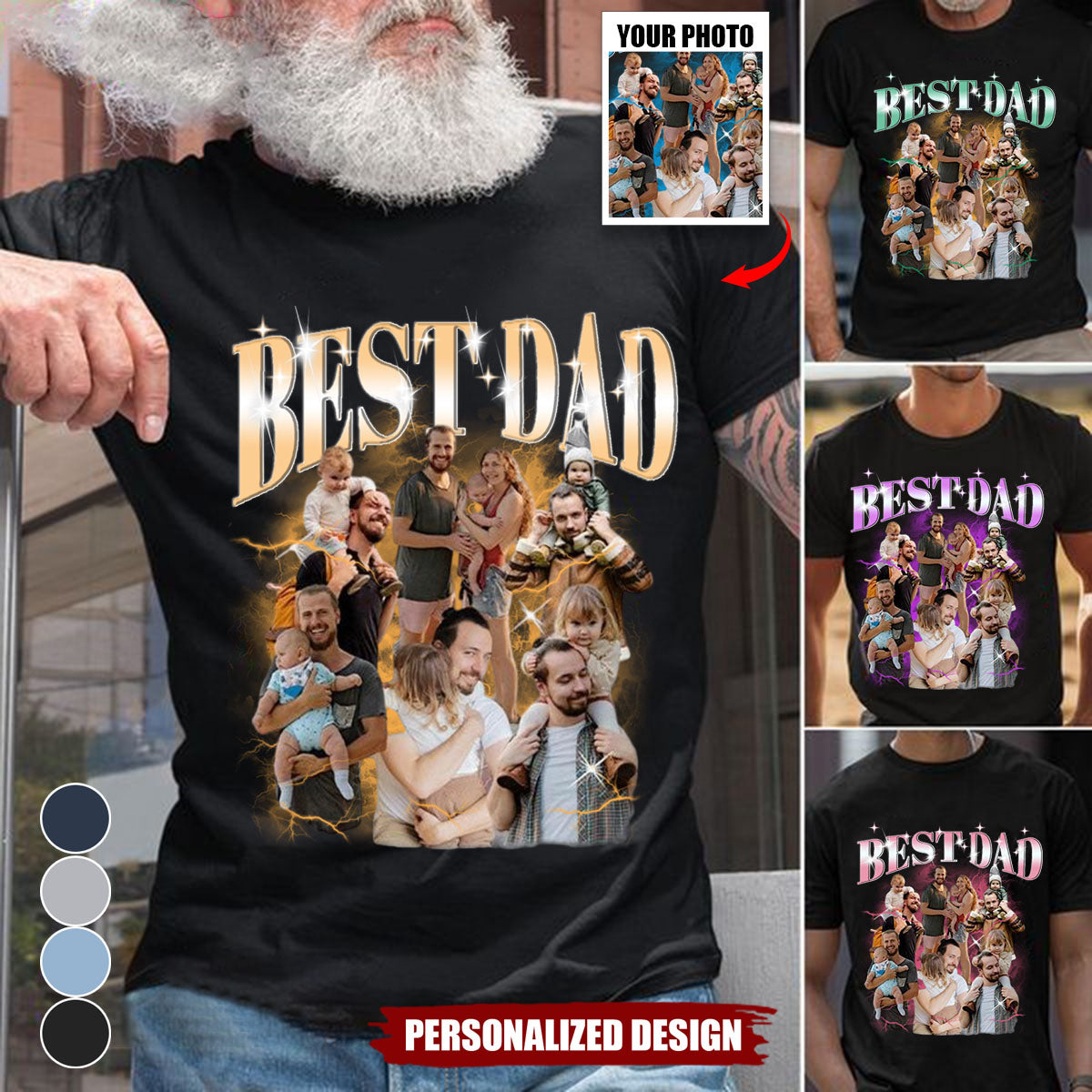 Best Dad Ever Shirt-Personalized T-shirt-Father's Day Gift