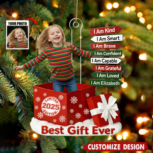 Affirmation Signpost - Personalized Acrylic Ornament For Boy Girl