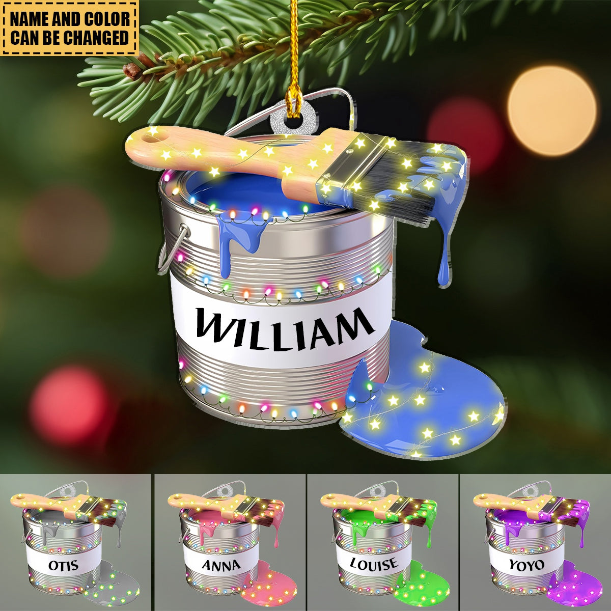 Personalized Painter Christmas Ornament Gift for Artists - 2024 New Release
