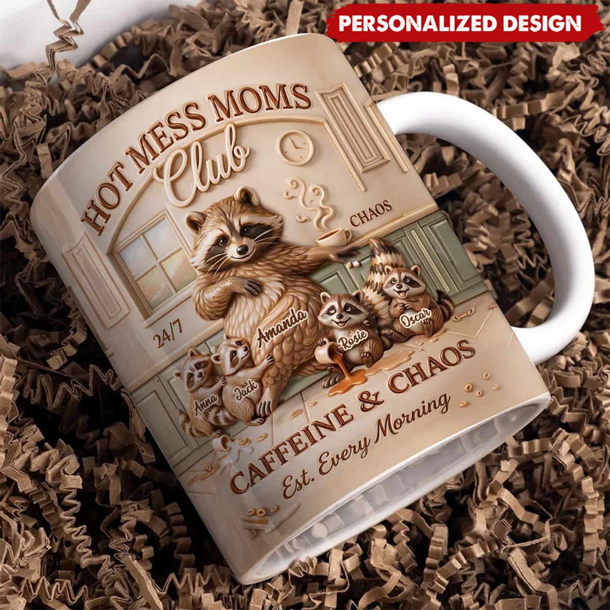 Personalized Hot Mess Moms Club Mug-Mother's Day Gift for Wife