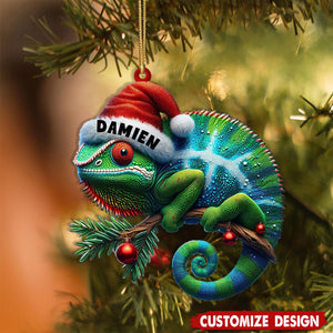 Personalized Chameleon Christmas Ornament-2024 New Release