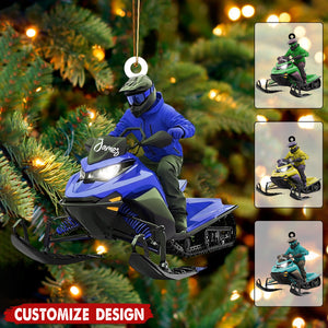 Personalized Snowmobile Christmas - Gift for Rider, Winter Sports Lover