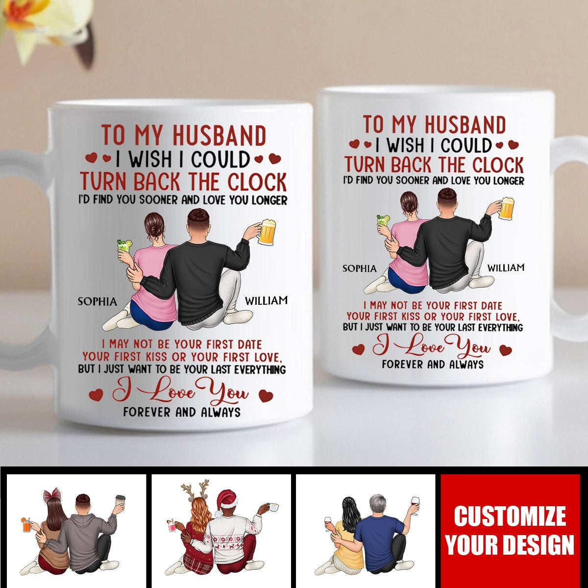 I Wish I Could Turn Back The Clock - Personalized Mug - Anniversary, Loving Gift For Couples, Husband, Wife