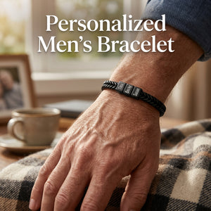 Personalized Mens Bracelet - Gift For Dad Grandpa