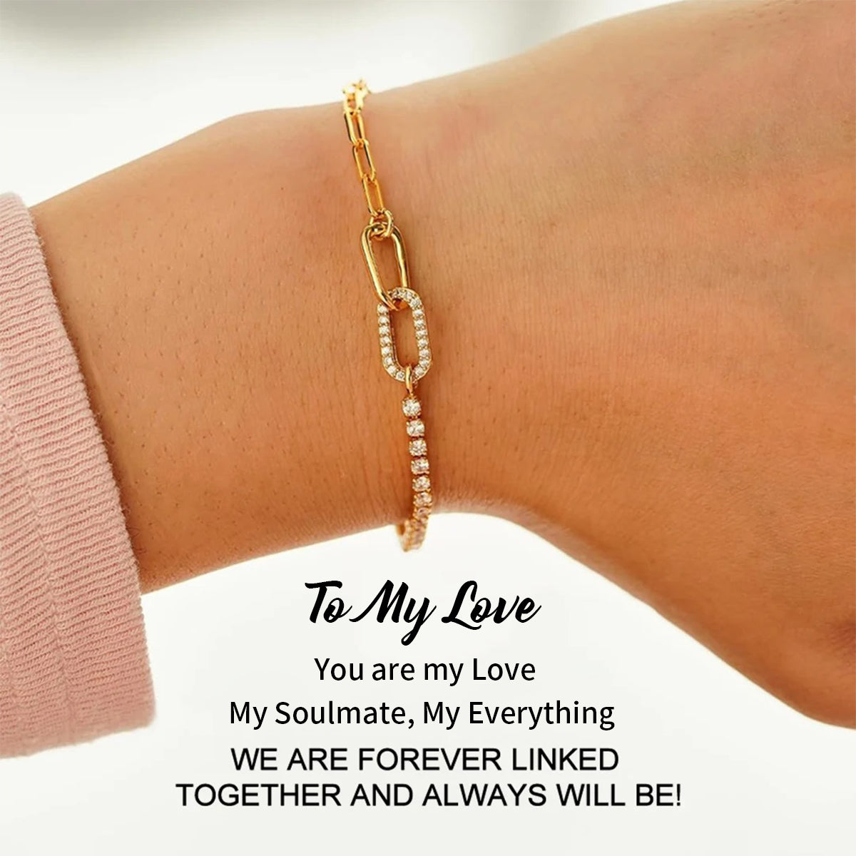For My Love - Double Link Circle Bracelet