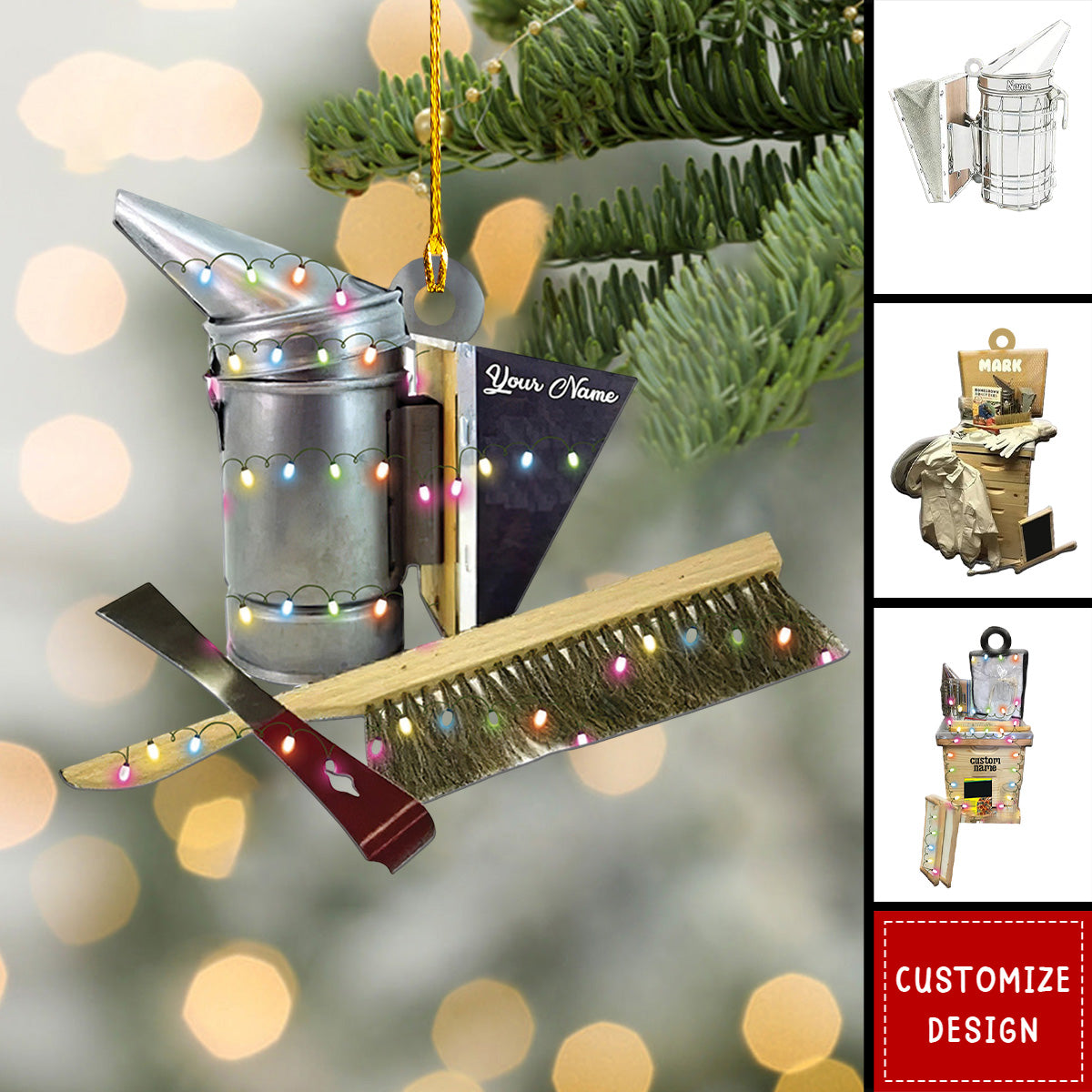 Personalized Beekeeping Tool Ornaments Christmas Gift For Beekeeper - 2024 New Release