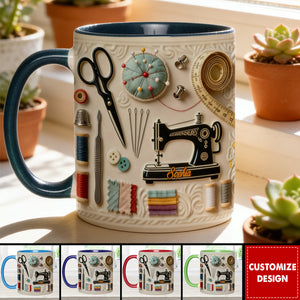 Love Sewing - Personalized Sewing Accent Mug