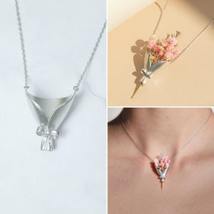 Floral Necklace - Gift For Mom Grandma Wife