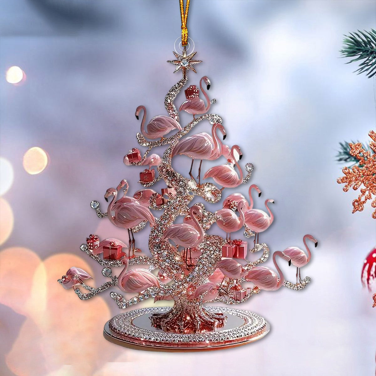 Flamingo Christmas Tree Ornament-2025 New Release