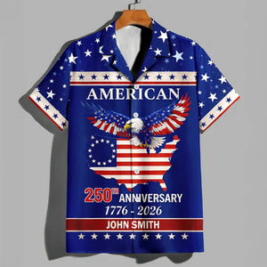 Personalized American 250Th Anniversary Eagle Flag Hawaii Shirt