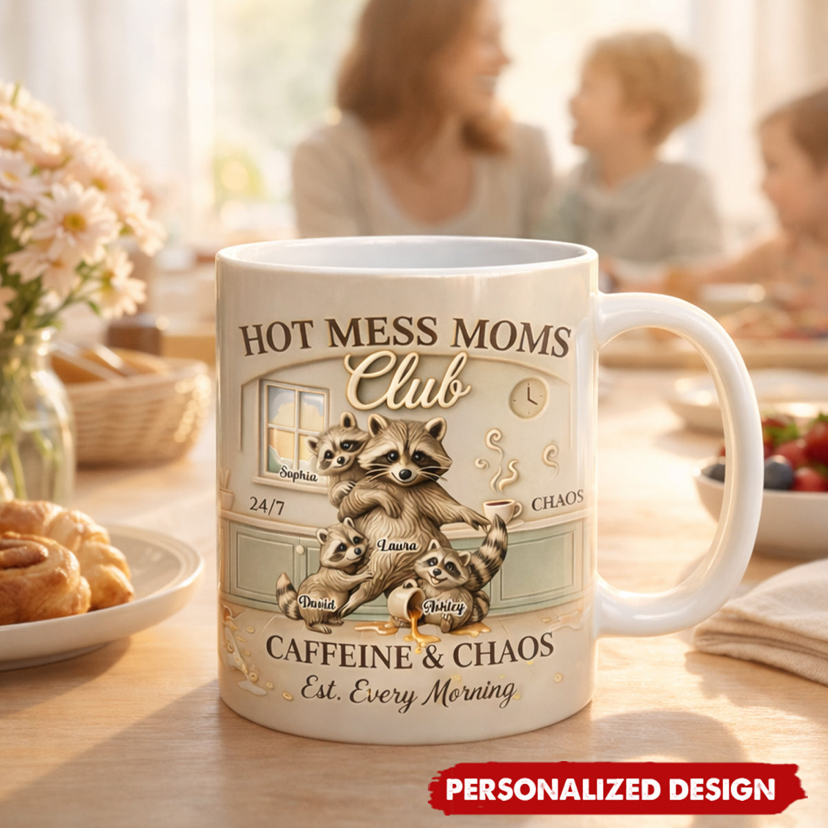 Personalized Hot Mess Moms Club Mug-Mother's Day Gift for Wife