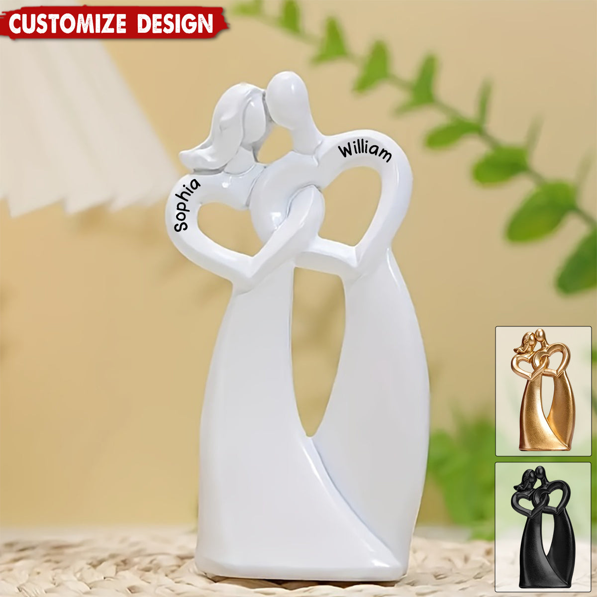 Personalized Romantic Heart Couple Acrylic Plaque - Gift for Couple