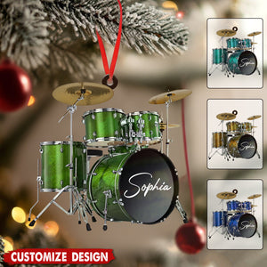 Personalized Drum Ornament - Gifts For Drummer