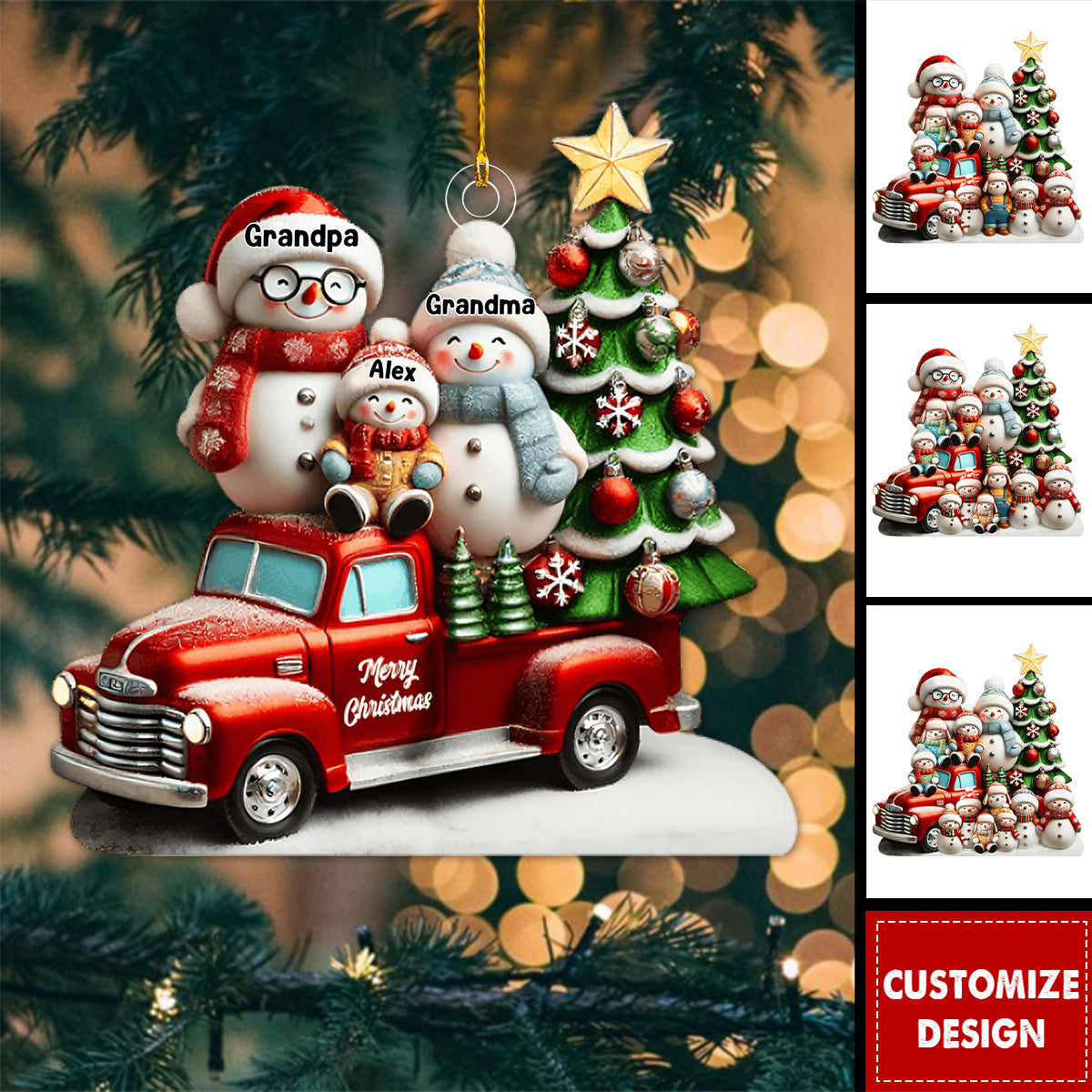 Personalized Nana & Papa's Cuties Christmas Ornament