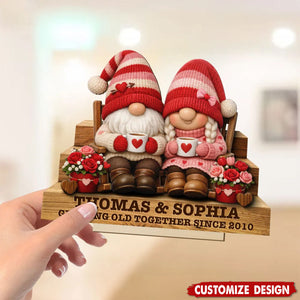 Personalized Wooden Couple Plaque - Everlasting Love Valentine Gift for Lovers