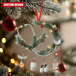 Nurse Life - Personalized Nurse Ornament With Charm