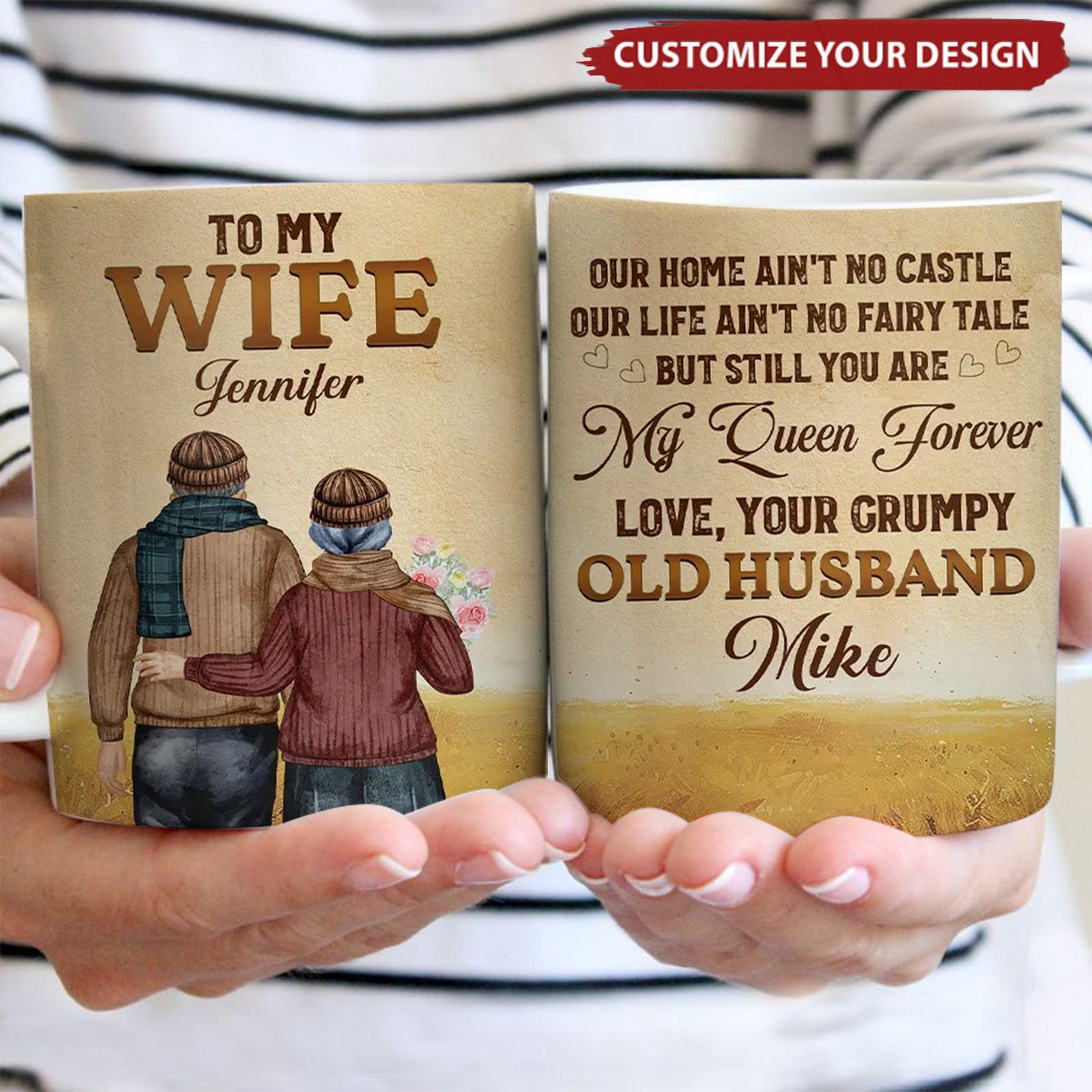 To My Wife You Are My Queen Forever - Personalized Couple Coffee Mug