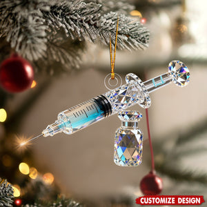 Personalized Syringe Christmas Ornament