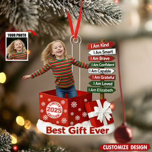 Affirmation Signpost - Personalized Acrylic Ornament For Boy Girl