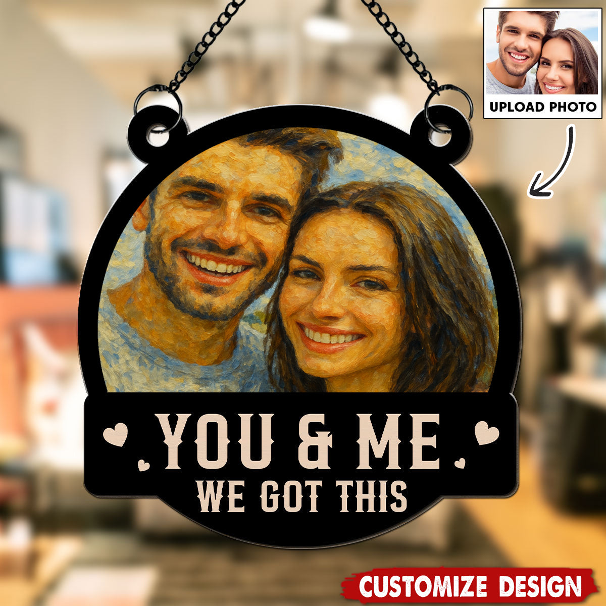 We Got This Untill Our Last Breath - Personalized Couple Suncatcher