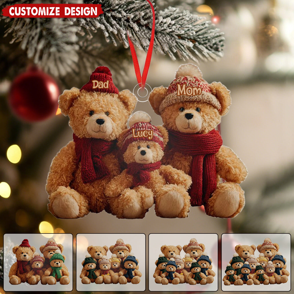 This Is Us - Personalized Family Shaped Christmas Ornament