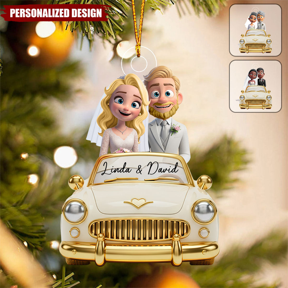 Personalized Anniversary Wedding Couple Ornament-Gifts For Couple