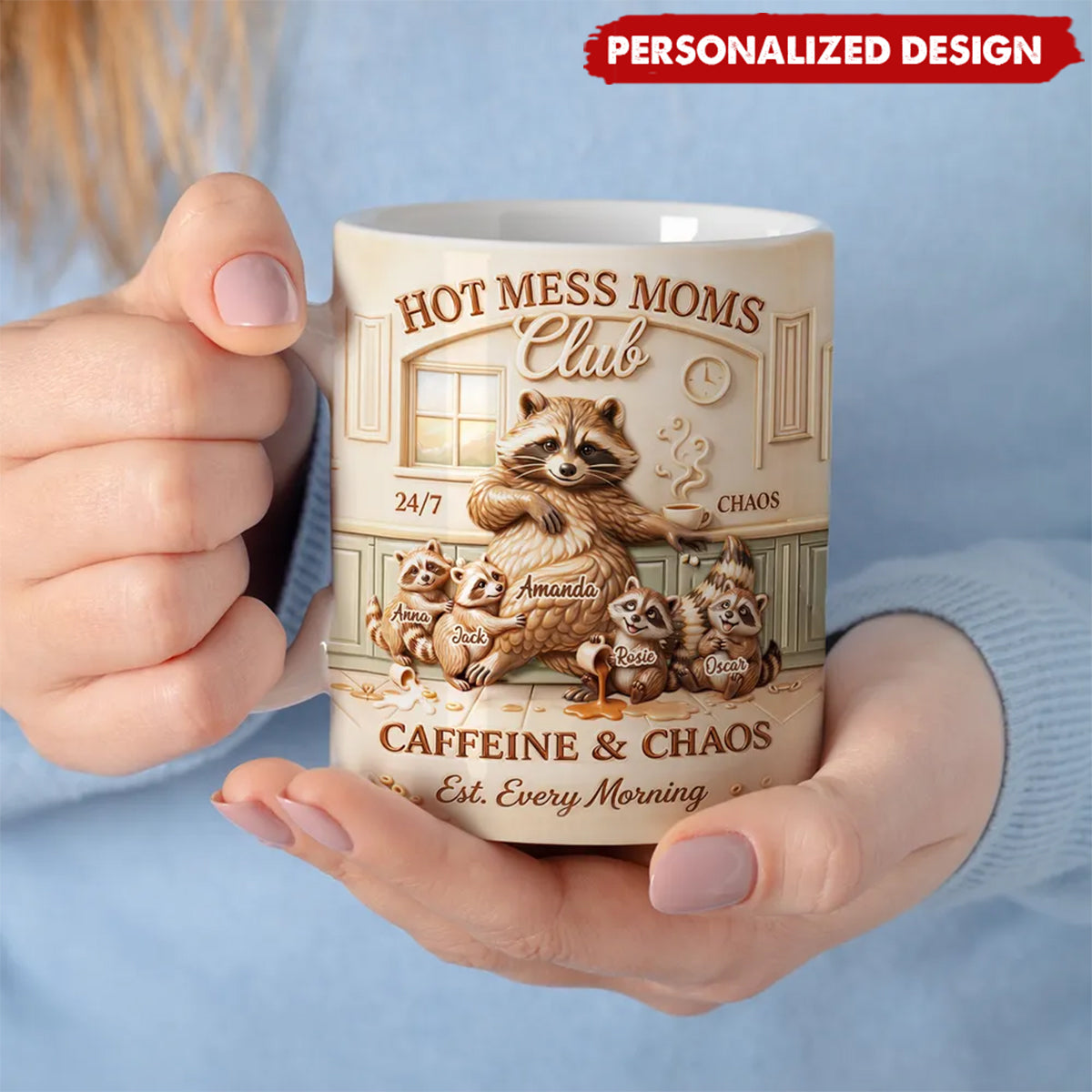 Personalized Hot Mess Moms Club Mug-Mother's Day Gift for Wife