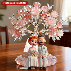 Personalized  Wedding Couple Acrylic Plaque - Gifts For Couple