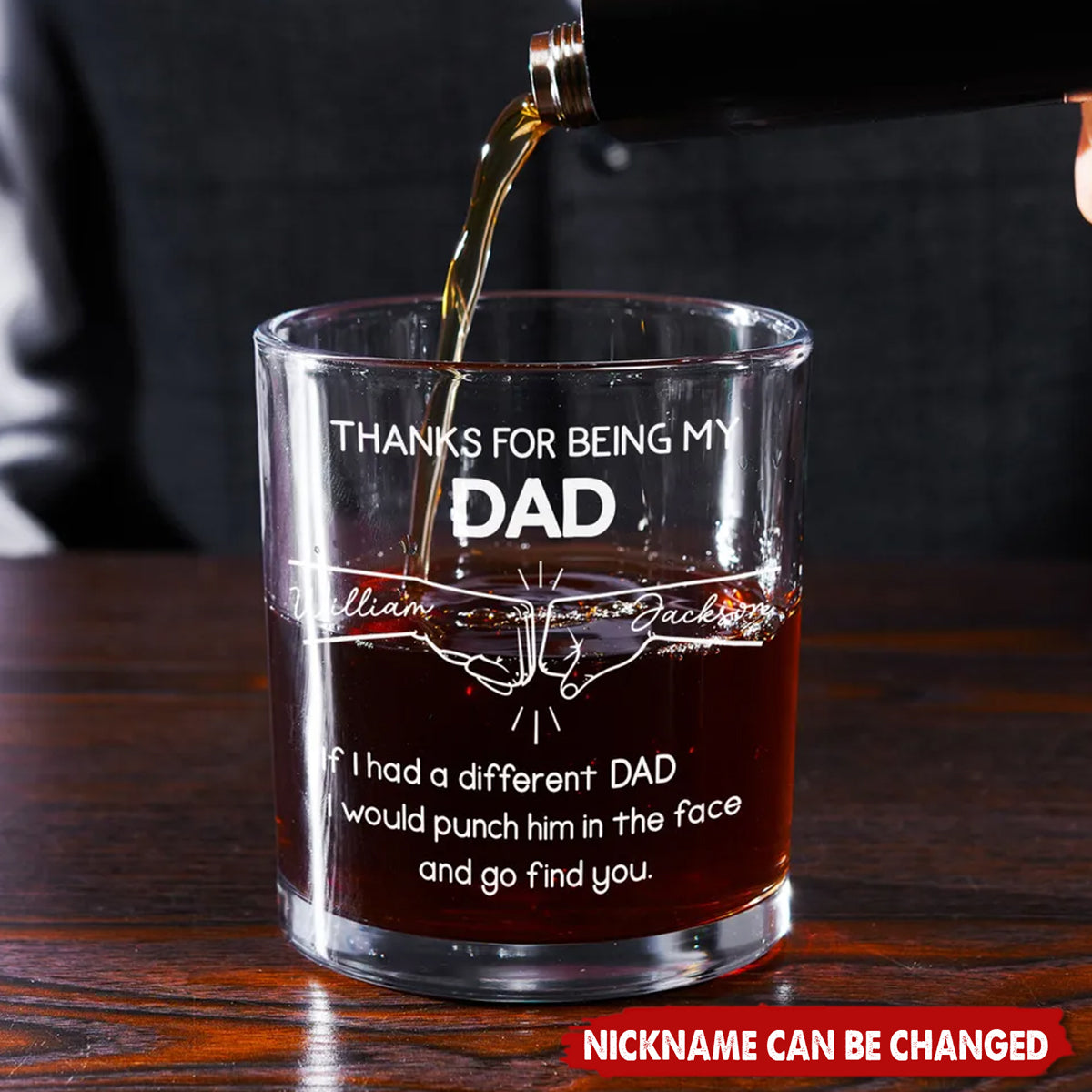 Thanks For Being My Brother - Personalized Custom Whiskey Glass - Gift For Family